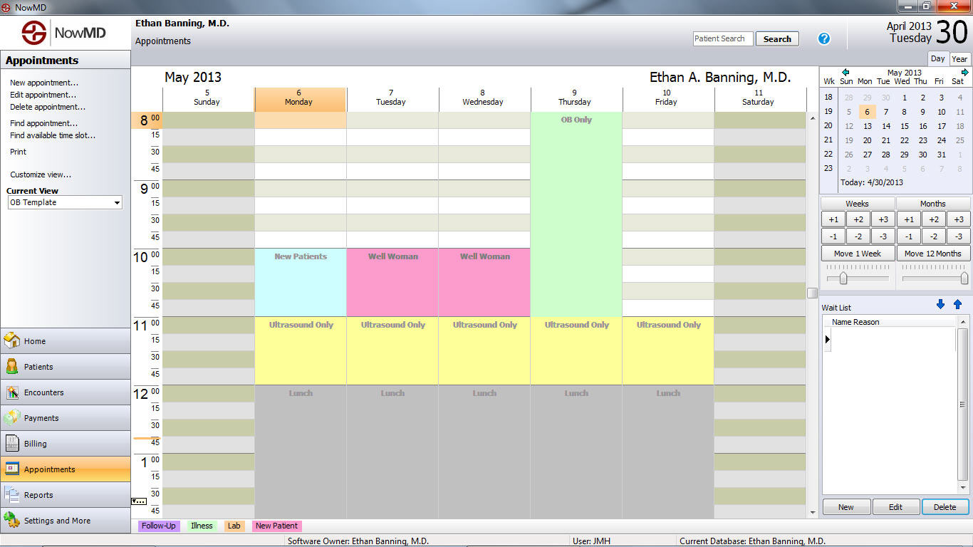 Patient Appointment Scheduling NowMD